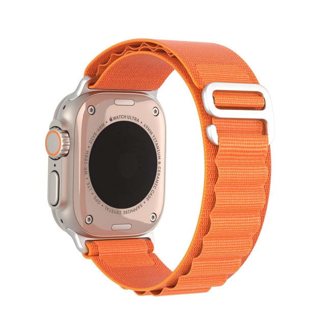 Dux Ducis Λουράκι Apple Watch 2 / 3 / 4 / 5 / 6 / 7 / 8 / 9 / SE / ULTRA 1 / ULTRA 2 - 42 / 44 / 45 / 49 mm GS Version Steel Buckle Sport Λουράκι από Νάυλον - Orange