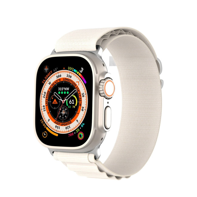 Dux Ducis Λουράκι Apple Watch 2 / 3 / 4 / 5 / 6 / 7 / 8 / 9 / SE / ULTRA 1 / ULTRA 2 - 42 / 44 / 45 / 49 mm GS Version Steel Buckle Sport Λουράκι από Νάυλον - Starlight