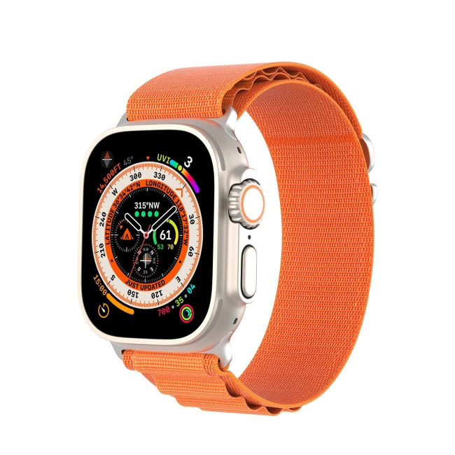 Dux Ducis Λουράκι Apple Watch 2 / 3 / 4 / 5 / 6 / 7 / 8 / 9 / SE / SE 2 - 38 / 40 / 41 mm GS Version Steel Buckle Sport Λουράκι από Νάυλον - Orange