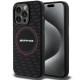 AMG iPhone 15 Pro Max Silicone Carbon Pattern MagSafe Σκληρή Θήκη με Πλαίσιο Σιλικόνης και MagSafe - Black - AMG00074-0