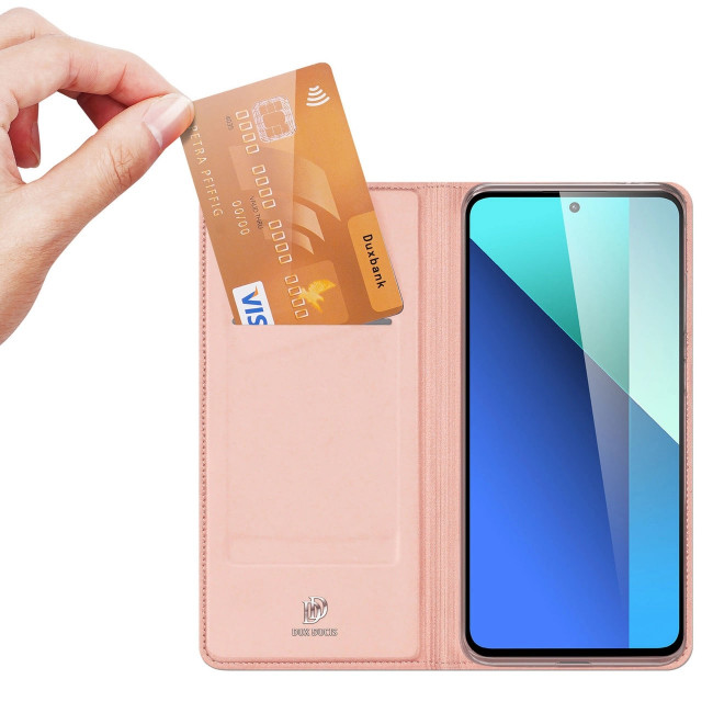 Dux Ducis Xiaomi Redmi Note 13 4G Flip Stand Case Θήκη Βιβλίο - Pink