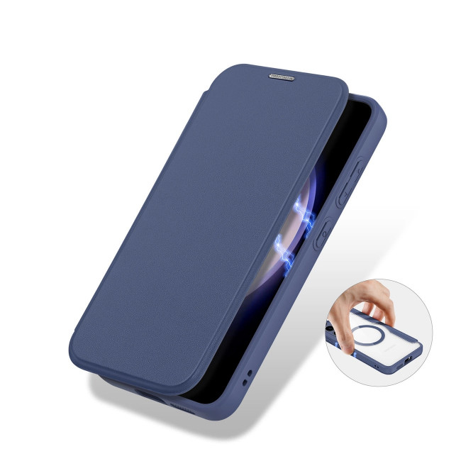 Dux Ducis Samsung Galaxy S24+ Skin X Pro Magnetic Flip Case Θήκη Βιβλίο με MagSafe - Blue