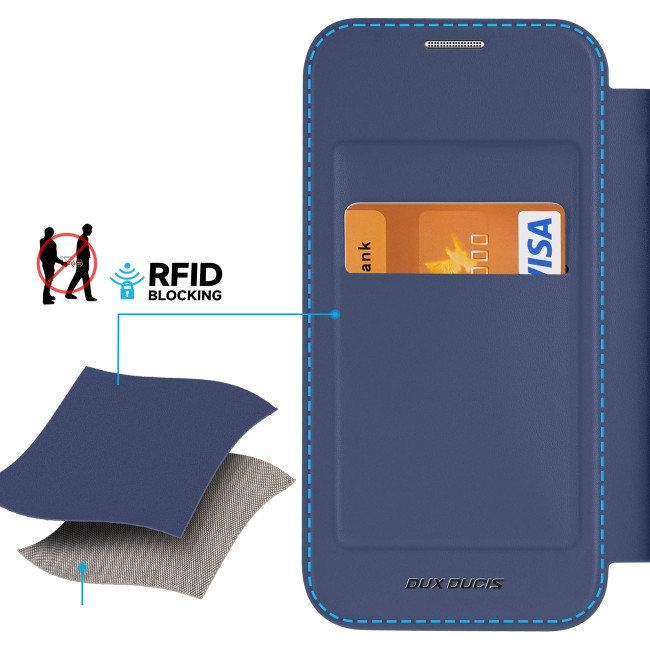 Dux Ducis Samsung Galaxy S24+ Skin X Pro Magnetic Flip Case Θήκη Βιβλίο με MagSafe - Blue