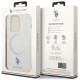 US Polo iPhone 15 Pro Max Transparent MagSafe Collection Σκληρή Θήκη με Πλαίσιο Σιλικόνης και MagSafe - Διάφανη 