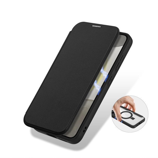 Dux Ducis Samsung Galaxy S24+ Skin X Pro Magnetic Ring Flip Case Θήκη Βιβλίο με MagSafe και Stand - Black