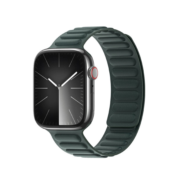 Dux Ducis Λουράκι Apple Watch 2 / 3 / 4 / 5 / 6 / 7 / 8 / 9 / SE / ULTRA 1 / ULTRA 2 - 42 / 44 / 45 / 49 mm Strap BL Μαγνητικό Υφασμάτινο - Green