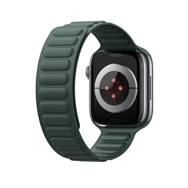 Dux Ducis Λουράκι Apple Watch 2 / 3 / 4 / 5 / 6 / 7 / 8 / 9 / SE / ULTRA 1 / ULTRA 2 - 42 / 44 / 45 / 49 mm Strap BL Μαγνητικό Υφασμάτινο - Green