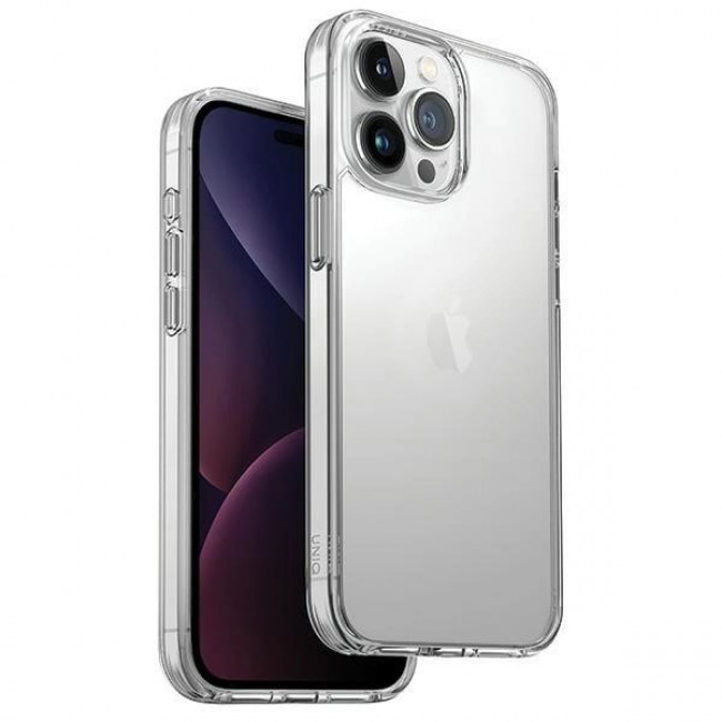 Uniq iPhone 15 Pro Max LifePro Xtreme Σκληρή Θήκη με Πλαίσιο Σιλικόνης - Διάφανη