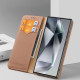 Dux Ducis Samsung Galaxy S24 Ultra Hivo Θήκη Πορτοφόλι Stand από Γνήσιο Δέρμα - Brown