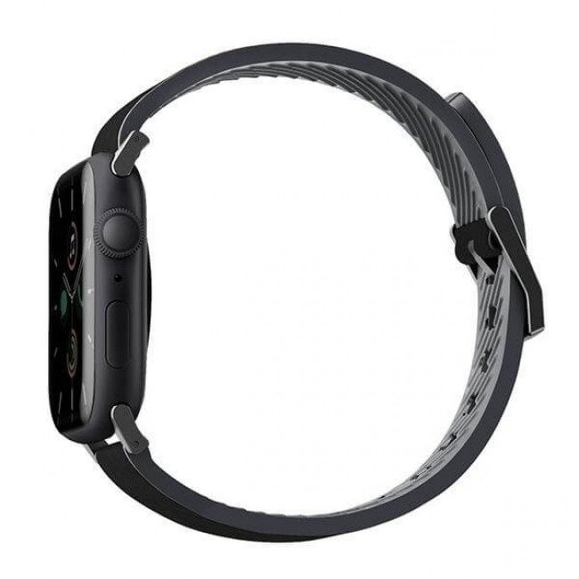 UNIQ Λουράκι Apple Watch 2 / 3 / 4 / 5 / 6 / 7 / 8 / 9 / SE / SE 2 / ULTRA / ULTRA 2 - 42 / 44 / 45 / 49 mm Straden Δερμάτινο Υβριδικό Λουράκι - Black