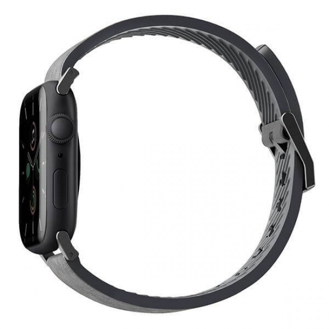 UNIQ Λουράκι Apple Watch 2 / 3 / 4 / 5 / 6 / 7 / 8 / 9 / SE / SE 2 / ULTRA / ULTRA 2 - 42 / 44 / 45 / 49 mm Straden Δερμάτινο Υβριδικό Λουράκι - Grey