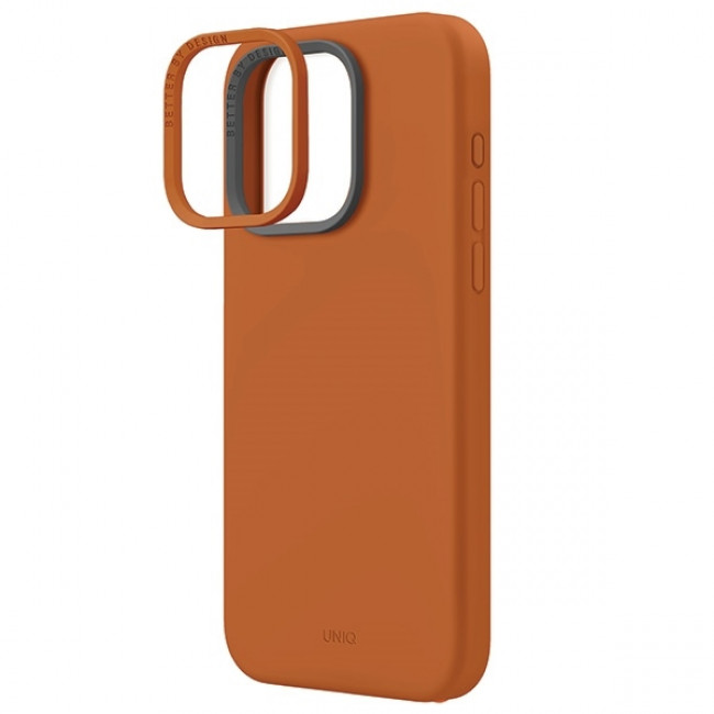 Uniq iPhone 15 Pro Max Lino Hue Magclick Θήκη Σιλικόνης με MagSafe - Sunset Orange