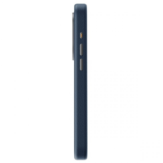 Uniq iPhone 15 Pro Lyden MagClick Σκληρή Θήκη με Επένδυση Συνθετικού Δέρματος και MagSafe - Navy Blue