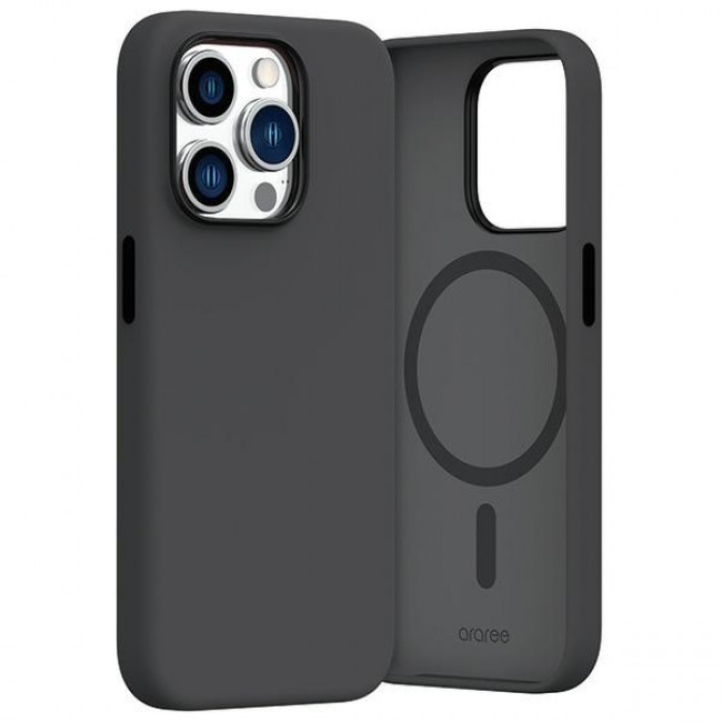 Araree iPhone 15 Pro Typoskin M Θήκη Σιλικόνης με MagSafe - Black