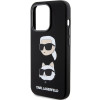 Karl Lagerfeld iPhone 15 Pro Silicone Karl and Choupette Head Σκληρή Θήκη με Πλαίσιο Σιλικόνης - Black - KLHCP15LSDHKCNK