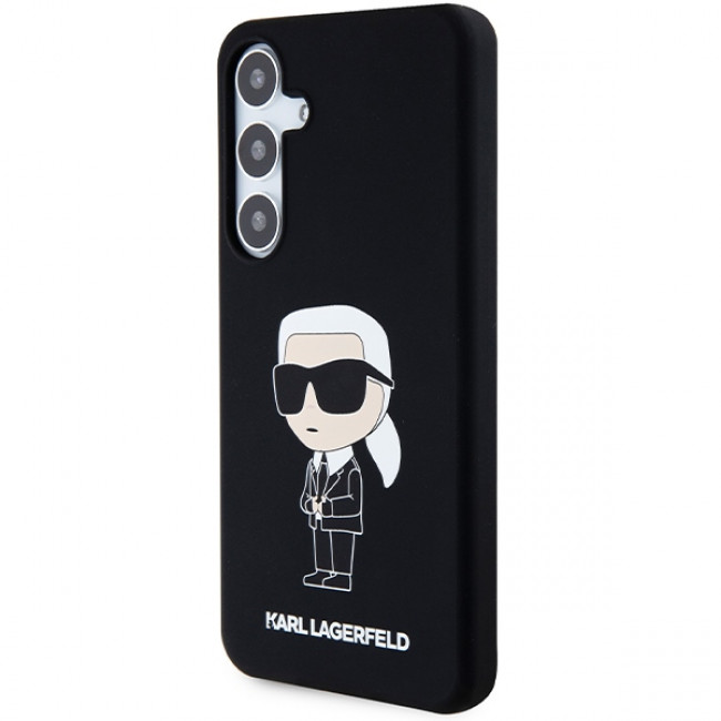 Karl Lagerfeld Samsung Galaxy S24+ Silicone Ikonik Σκληρή Θήκη με Πλαίσιο Σιλικόνης - Black - KLHCS24MSNIKBCK