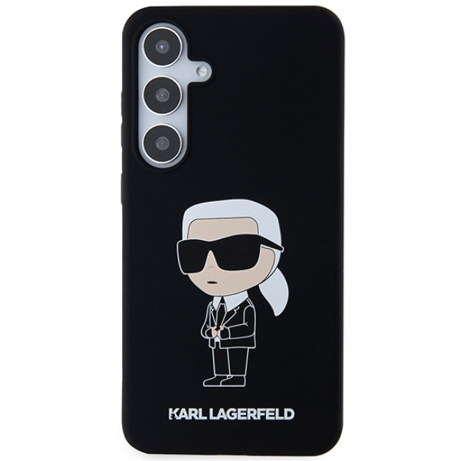 Karl Lagerfeld Samsung Galaxy S24+ Silicone Ikonik Σκληρή Θήκη με Πλαίσιο Σιλικόνης - Black - KLHCS24MSNIKBCK