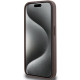 Guess iPhone 15 Pro Max - 4G Stripe Collection Θήκη με Επένδυση Συνθετικού Δέρματος - Brown - GUHCP15XG4GLBR