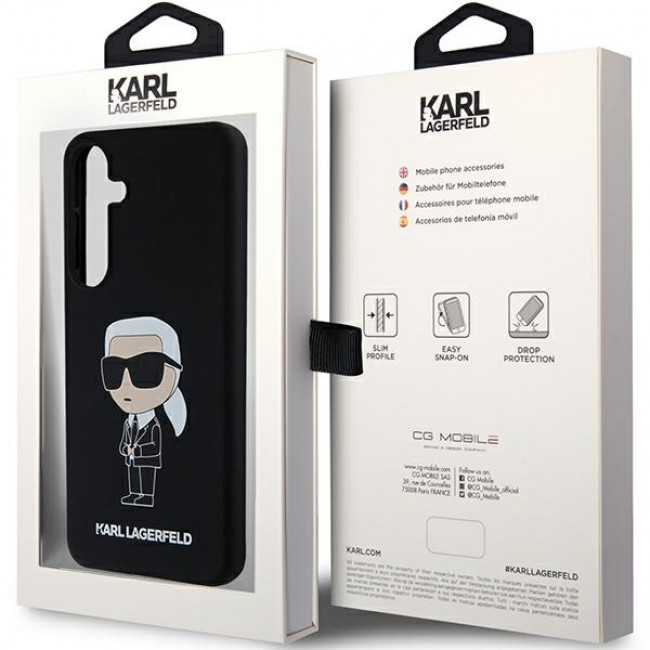 Karl Lagerfeld Samsung Galaxy S24 Silicone Ikonik Σκληρή Θήκη με Πλαίσιο Σιλικόνης - Black - KLHCS24SSNIKBCK