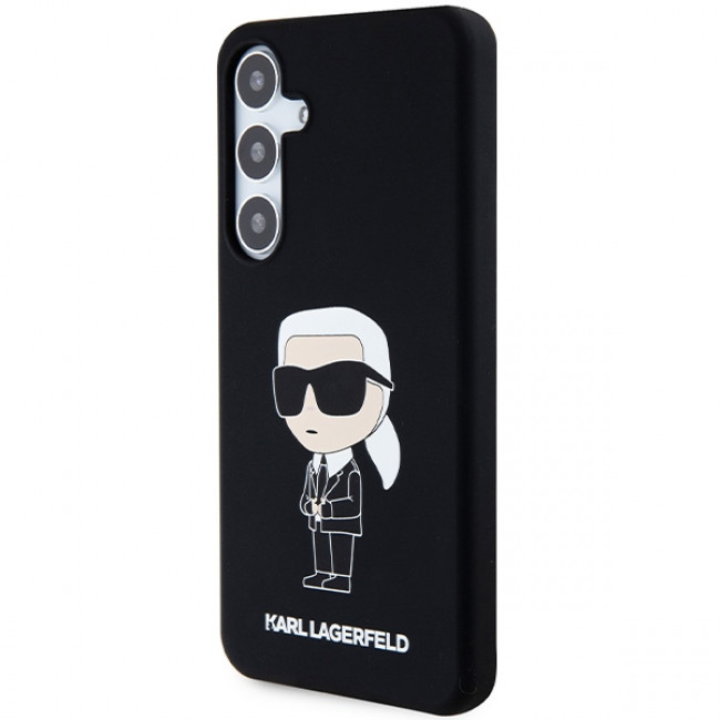 Karl Lagerfeld Samsung Galaxy S24 Silicone Ikonik Σκληρή Θήκη με Πλαίσιο Σιλικόνης - Black - KLHCS24SSNIKBCK