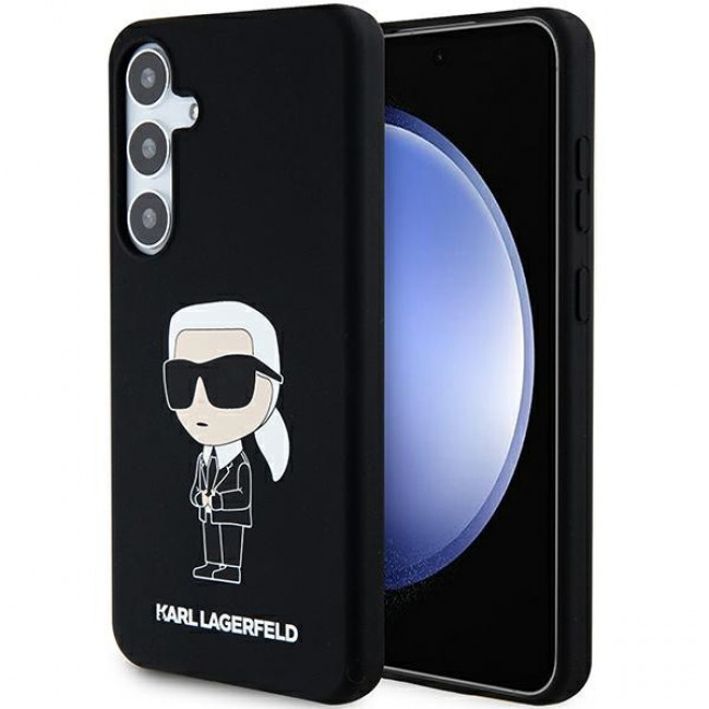 Karl Lagerfeld Samsung Galaxy S24 Silicone Ikonik Σκληρή Θήκη με Πλαίσιο Σιλικόνης - Black - KLHCS24SSNIKBCK