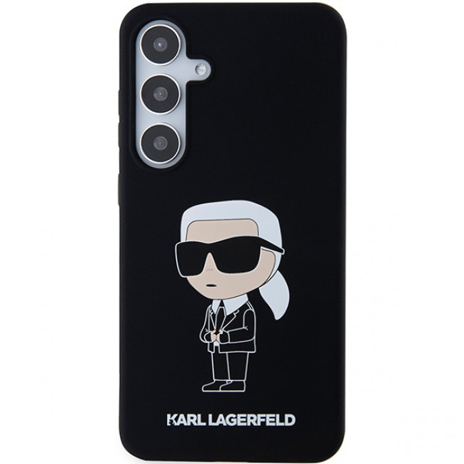 Karl Lagerfeld Samsung Galaxy S24 Silicone Ikonik Σκληρή Θήκη με Πλαίσιο Σιλικόνης - Black - KLHCS24SSNIKBCK