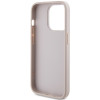 Guess iPhone 15 Pro - 4G Stripe Collection Θήκη με Επένδυση Συνθετικού Δέρματος - Pink - GUHCP15LG4GLPI