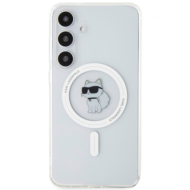 Karl Lagerfeld Samsung Galaxy S24+ - IML Choupette Magsafe Σκληρή Θήκη με Πλαίσιο Σιλικόνης και MagSafe - Διάφανη - KLHMS24MHFCCNOT