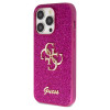 Guess iPhone 15 Pro Glitter Script Big 4G Σκληρή Θήκη με Πλαίσιο Σιλικόνης - Purple - GUHCP15LHG4SGU