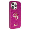 Guess iPhone 15 Pro Glitter Script Big 4G Σκληρή Θήκη με Πλαίσιο Σιλικόνης - Purple - GUHCP15LHG4SGU