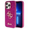 Guess iPhone 15 Pro Glitter Script Big 4G Σκληρή Θήκη με Πλαίσιο Σιλικόνης - Purple - GUHCP15LHG4SGU