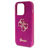 Guess iPhone 15 Pro Glitter Script Big 4G Σκληρή Θήκη με Πλαίσιο Σιλικόνης - Purple - GUHCP15LHG4SGU