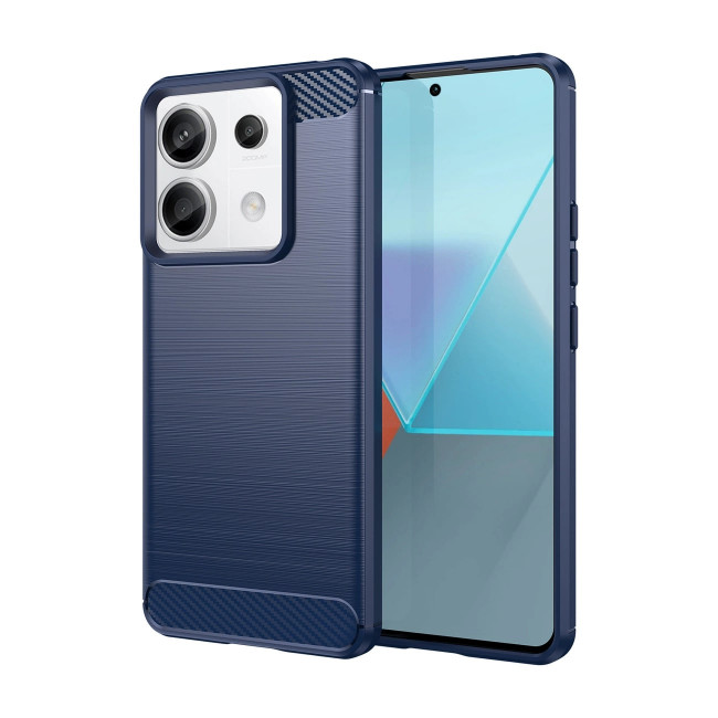 OEM Xiaomi Redmi Note 13 Pro+ 5G Θήκη Rugged Carbon TPU - Blue