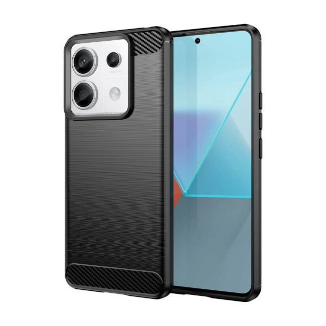 OEM Xiaomi Redmi Note 13 Pro+ 5G Θήκη Rugged Carbon TPU - Black