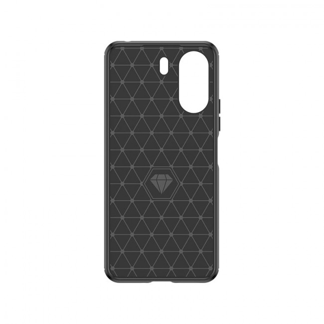 OEM Xiaomi Redmi 13C / Poco C65 Θήκη Rugged Carbon TPU - Black