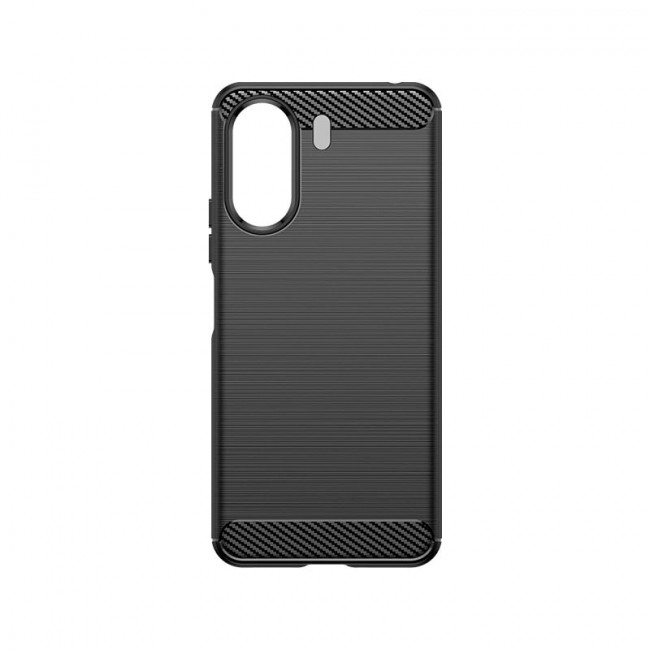 OEM Xiaomi Redmi 13C / Poco C65 Θήκη Rugged Carbon TPU - Black