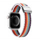 Dux Ducis Λουράκι Apple Watch 2 / 3 / 4 / 5 / 6 / 7 / 8 / 9 / 10 / SE - 38 / 40 / 41 / 42 mm Braided Band Mixture II Version από Νάιλον - Pale Stripes - Multicolor