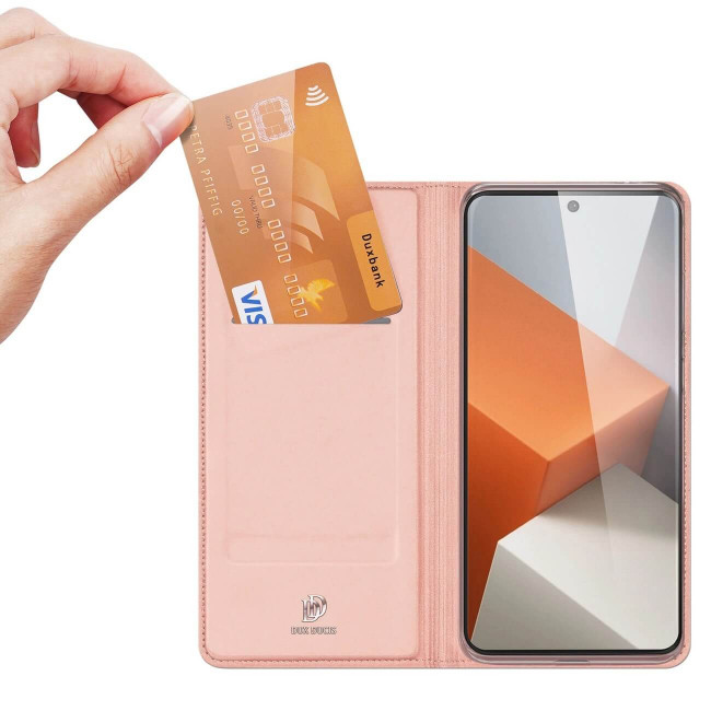 Dux Ducis Xiaomi Redmi Note 13 Pro+ 5G Flip Stand Case Θήκη Βιβλίο - Pink