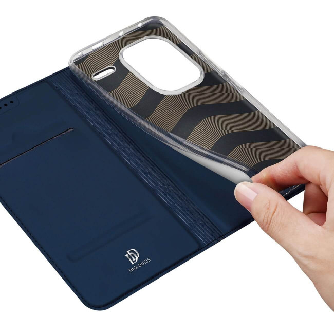 Dux Ducis Xiaomi Redmi Note 13 Pro+ 5G Flip Stand Case Θήκη Βιβλίο - Blue