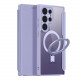 Dux Ducis Samsung Galaxy S24 Ultra Skin X Pro Magnetic Ring Flip Case Θήκη Βιβλίο με MagSafe και Stand - Purple