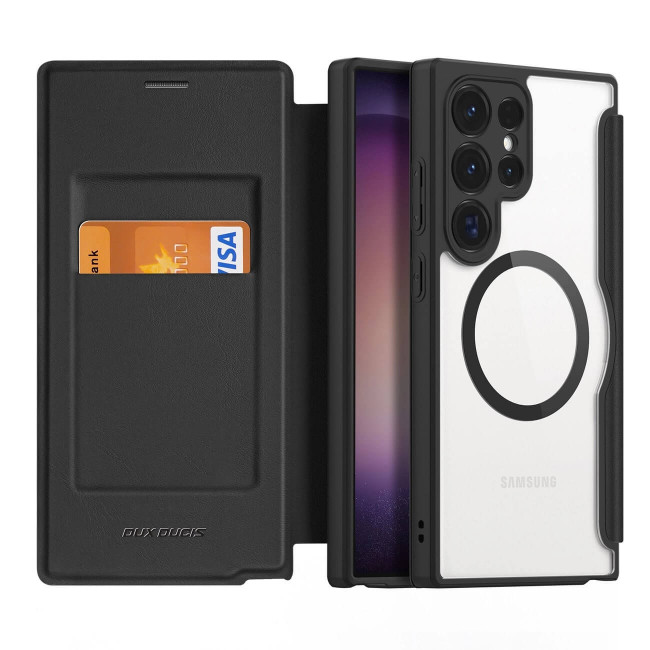 Dux Ducis Samsung Galaxy S24 Ultra Skin X Pro Magnetic Flip Case Θήκη Βιβλίο με MagSafe - Black