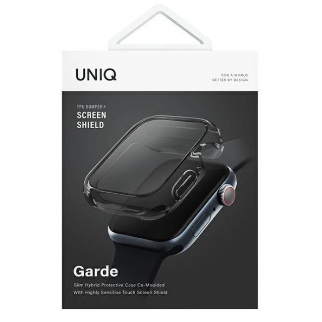 UNIQ Θήκη Apple Watch 7 / 8 / 9 - 45 mm Garde Hybrid 360 - Smoked Grey