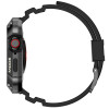 Kingxbar CYF134 2in1 Λουράκι Apple Watch 4 / 5 / 6 / SE / SE 2 - 44 mm Armored Θήκη Προστασίας με - Black