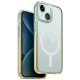 Uniq iPhone 15 Combat Duo Magclick Σκληρή Θήκη με Πλαίσιο Σιλικόνης και MagSafe - Green Yellow / Sea ​​Green Soft Yellow