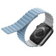 UNIQ Λουράκι Apple Watch 2 / 3 / 4 / 5 / 6 / 7 / 8 / 9 / SE / ULTRA 1 / ULTRA 2 - 42 / 44 / 45 / 49 mm Revix Μαγνητικό Σιλικόνης Διπλής Όψης - Blue / White Blue