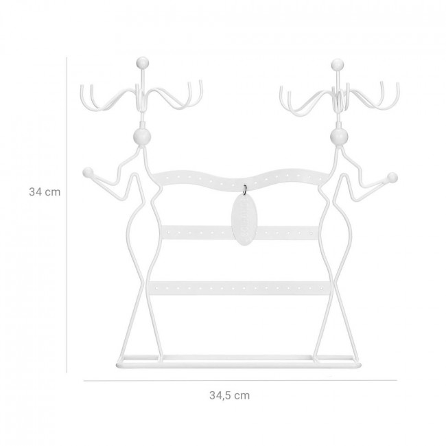 Songmics Μεταλλικό Stand Κοσμημάτων - White - JDS78W