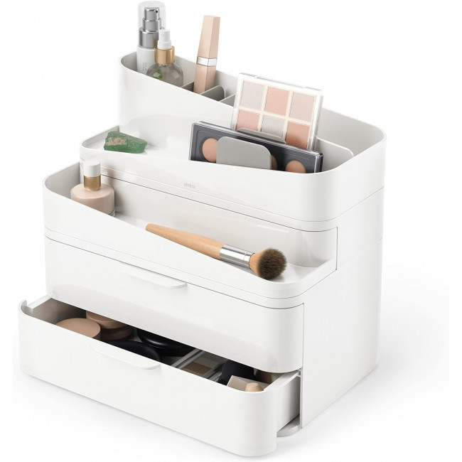 Umbra Glam Large Organizer Βάση Οργάνωσης Καλλυντικών - White / Grey