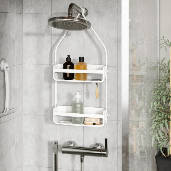 Umbra Flex Shower Caddy Πλαστική Ραφιέρα Ντουζιέρας - White