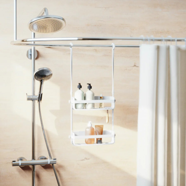 Umbra Flex Shower Caddy Πλαστική Ραφιέρα Ντουζιέρας - White