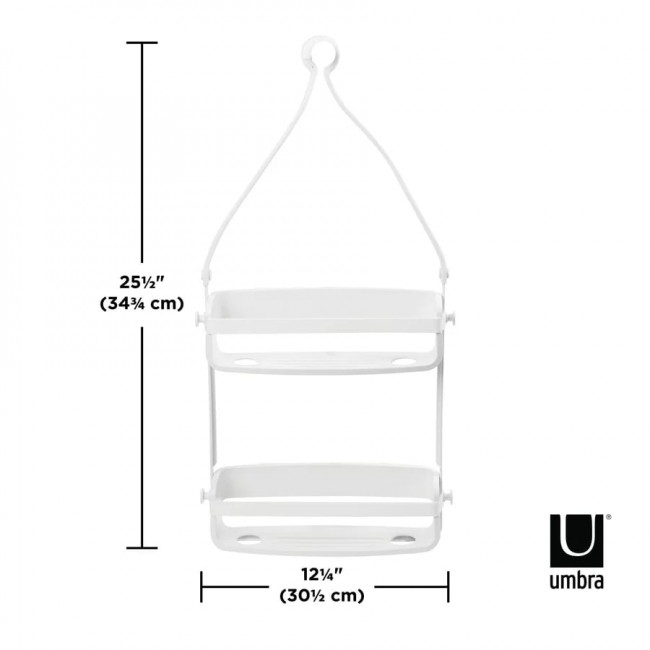 Umbra Flex Shower Caddy Πλαστική Ραφιέρα Ντουζιέρας - White